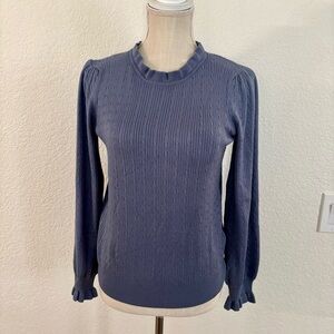 Adrianna Papell Blue Textured Women's Blouse